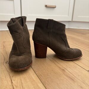 Brown Suede Ankle Boots